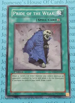 Pride of the Weak 5DS2-EN021 Yu-Gi-Oh Card 1st Edition New - Image 1