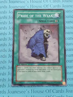 Pride of the Weak 5DS2-EN021 Yu-Gi-Oh Card 1st Edition New - Image 3
