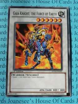 Gaia Knight, the Force of Earth 5DS3-EN041 Yu-Gi-Oh Card 1st Edition New - Image 1