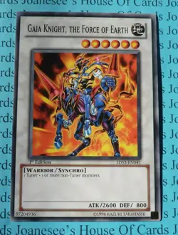 Gaia Knight, the Force of Earth 5DS3-EN041 Yu-Gi-Oh Card 1st Edition New - Image 3