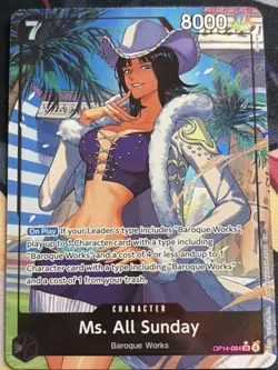 One Piece TCG Ms. All Sunday OP14-084 SR Alternate Alt Art bonus - Image 1