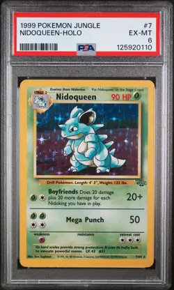 Pokemon Card Nidoqueen 7/64 Holo PSA 6 WOTC Jungle - Image 1