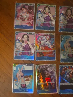 58x japanese one piece super rare BLUE SR card lot assorted sets - Image 2