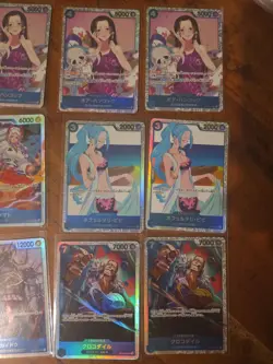 58x japanese one piece super rare BLUE SR card lot assorted sets - Image 3