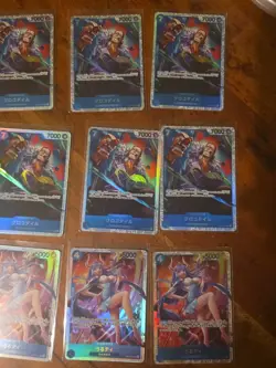 58x japanese one piece super rare BLUE SR card lot assorted sets - Image 5