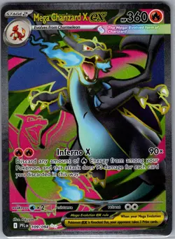 Mega Charizard X ex 109/094 ME02: Phantasmal Flames - Pokemon Card - NM - Image 1