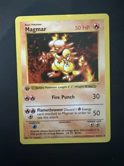 Pokemon Card - Magmar Base Set (Shadowless) 36/102 Uncommon 1st Edition - Image 1
