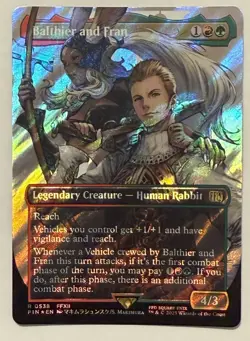 Balthier and Fran Borderless Surge Foil - Final Fantasy MTG - Image 1