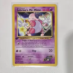 Sabrina's Mr. Mime Gym Heroes 94/132 Common Pokemon PTCG Wotc MP - Image 1