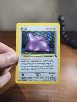 Pokemon TCG Ditto Fossil 3/62 Holo Unlimited Holo Rare - Image 1