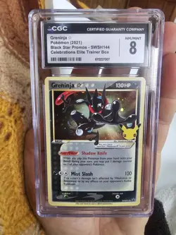 2021 Pokemon Greninja Star SWSH144 SWSH: Sword & Shield Promo Cards Holo CGC 8 - Image 1