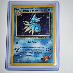 Pokemon Misty's Seadra (Prerelease) 009/132 SWIRL Wotc Promo Holo MP - Image 1