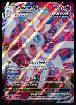 Sylveon VMAX #075/203 Cert Mint Pokemon Card - Image 1