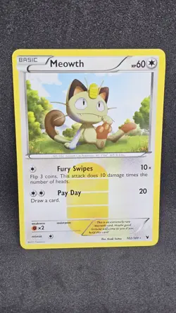 Pokemon TCG Meowth Holo Secret Rare Noble Victories Card 102/101 NM/EXC - Image 1