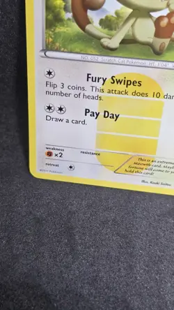 Pokemon TCG Meowth Holo Secret Rare Noble Victories Card 102/101 NM/EXC - Image 5