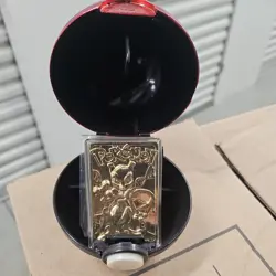 1999 Burger King Pokemon Pokeball with 23K Gold Plated Card MEWTWO Red Box COA - Image 2