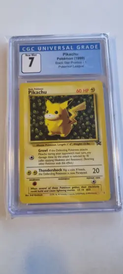 CGC 7 Near Mint Pikachu Ivy WoTC Black Star Promos #1 - Pokemon Card 1999 - Image 1