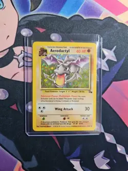Aerodactyl 1/62 Fossil Holo Authentic Pokemon Card MP Condition - Image 3
