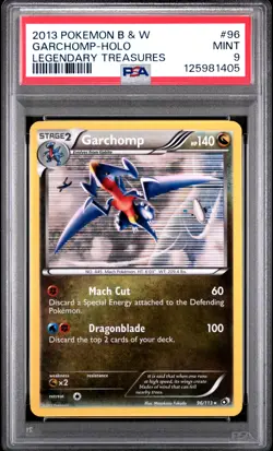 2013 POKEMON B&W LEGEND TREASURES #96 GARCHOMP-HOLO PSA 9 - Image 1