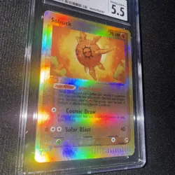Pokemon TCG Solrock 13/100 Holo Rare Vintage EX Sandstorm - Image 2