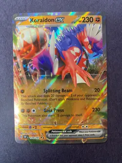Pokemon TCG Koraidon ex 124/197 Obsidian Flames Near Mint NM - Image 1