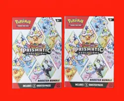 Pokemon TCG Prismatic Evolutions Booster Bundle Lot Of 2 New & Factory Sealed - Image 1