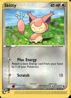 Skitty 70/109 Common EX Ruby and Sapphire Pokemon - Image 1