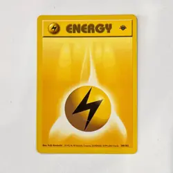 Pokemon TCG Base Set 1st Edition Shadowless Lightning Energy 100/102 - Image 1