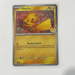 Pokemon TCG Pikachu 051/162 Stamped Pokemon Day Promo 2026 NM - Image 1