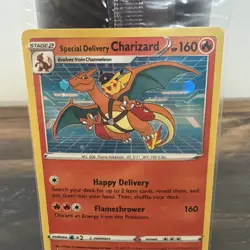 Special Delivery Charizard Pokemon Center Promo Card Holo (SWSH075) - SEALED - Image 2
