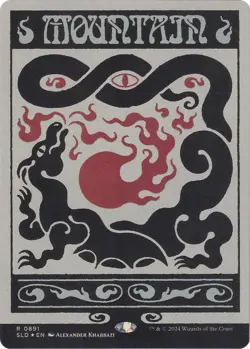 Mountain (FOIL) #0891 (Near Mint) MTG - Secret Lair Prints Charming Chaos Vault - Image 1