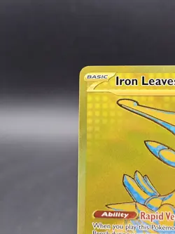Pokemon TCG Prismatic Evolutions IRON LEAVES Ex 176/131 Hyper Rare Gold! - Image 2