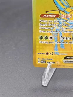 Pokemon TCG Prismatic Evolutions IRON LEAVES Ex 176/131 Hyper Rare Gold! - Image 5