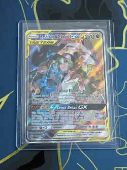 Reshiram & Zekrom GX 222/236 Tag Team Full Art Pokemon TCG Cosmic Eclipse LP/MP - Image 1