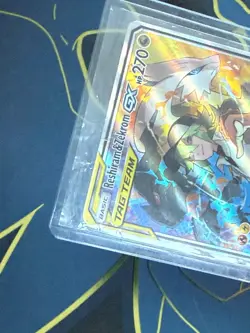 Reshiram & Zekrom GX 222/236 Tag Team Full Art Pokemon TCG Cosmic Eclipse LP/MP - Image 3