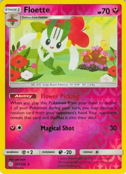 Floette - Reverse Holo - 151/236 Cosmic Eclipse - Pokemon TCG - 2019 - Image 1