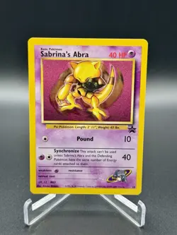 Pokemon TCG Sabrina's Abra Black Star Promo 19 WOTC Vintage Rare Near Mint - Image 1