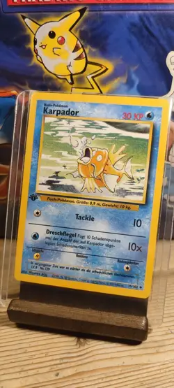 Karpador 35/102 *1. Edition Basis Set Pokemon Karten TCG Vintage Ger 🇩🇪 NM - Image 1