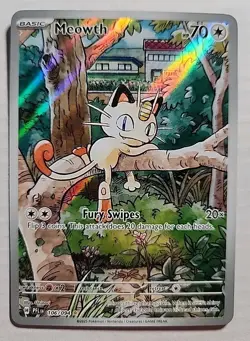 Meowth Pokemon Phantasmal Flames Eng Ilustration Rare Full Art 106/194 - Image 1