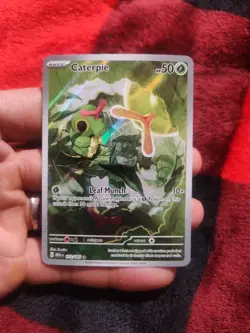 Pokemon Caterpie 172/165 Scarlet & Violet 151 Illustration Rare Holo 50 HP - Image 1