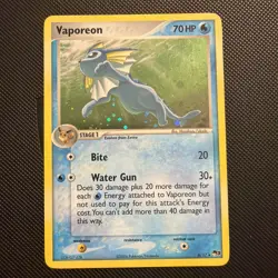 Vaporeon 6/17 POP Series 3 Promo Pokemon Card Holo Foil Rare LP - Image 1