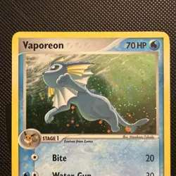 Vaporeon 6/17 POP Series 3 Promo Pokemon Card Holo Foil Rare LP - Image 2