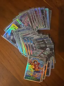 49x japanese one piece super rare GREEN SR card lot assorted sets - Image 1