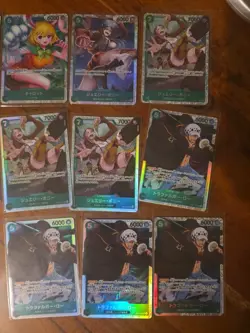 49x japanese one piece super rare GREEN SR card lot assorted sets - Image 3