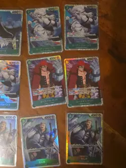 49x japanese one piece super rare GREEN SR card lot assorted sets - Image 5