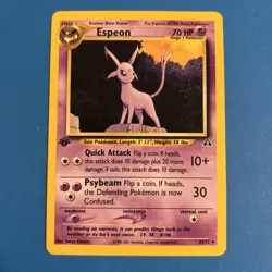 Pokemon Card - Espeon Neo Discovery 20/75 Rare 1st Edition - Image 1