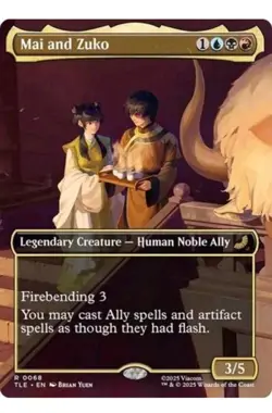1x MTG Mai and Zuko *Borderless* - Avatar Rare! NM Mint! Ships Fast - Image 1