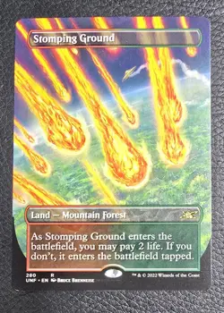 Stomping Ground (Borderless) Unfinity Regular MTG NM Magic Card - Image 1
