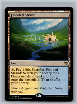 Magic The Gathering Khans of Tarkir Flooded Strand #233/269 MTG TCG CCG - Image 1