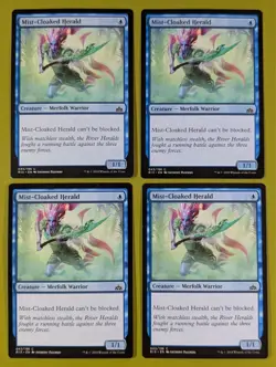 Mist-Cloaked Herald x4 Rivals of Ixalan 4x Playset Magic the Gathering MTG - Image 1